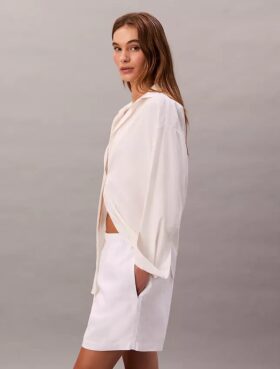 Pantaloncini in lino e cotone da infilare