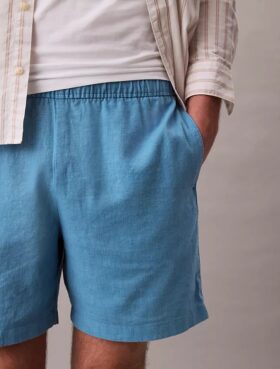 Pantaloncini in lino e cotone da infilare