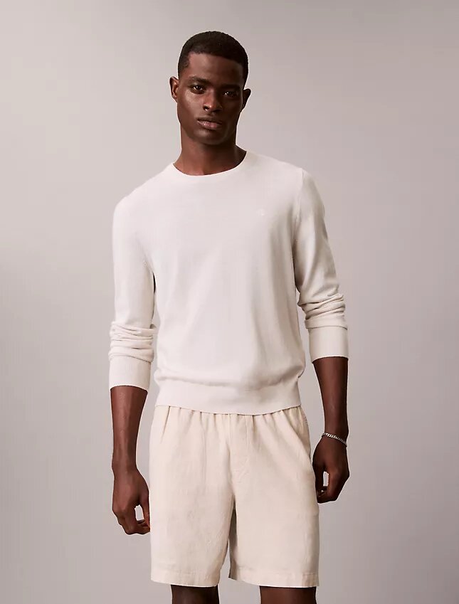 Pantaloncini in lino e cotone da infilare Pantaloncini in lino e cotone da infilare