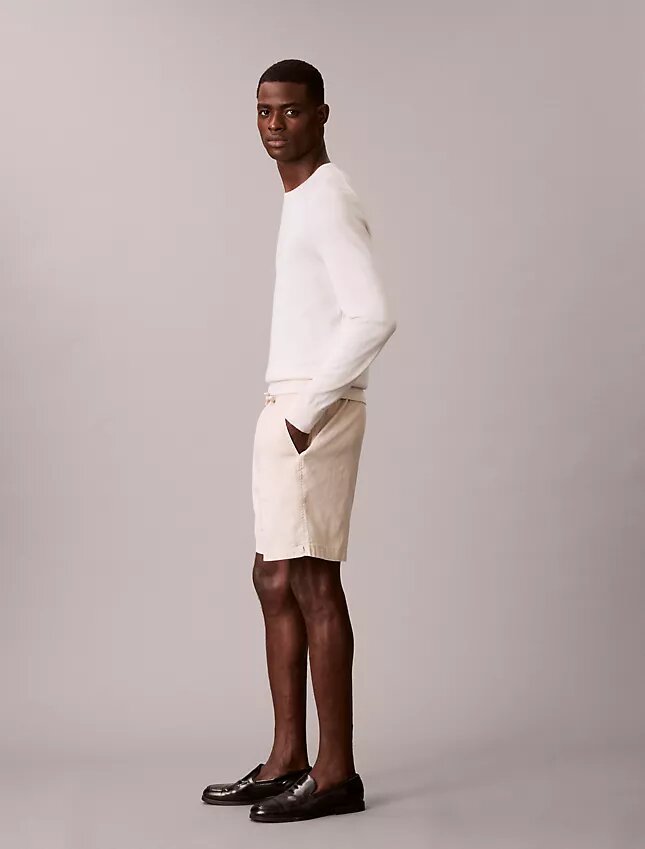 Pantaloncini in lino e cotone da infilare Pantaloncini in lino e cotone da infilare