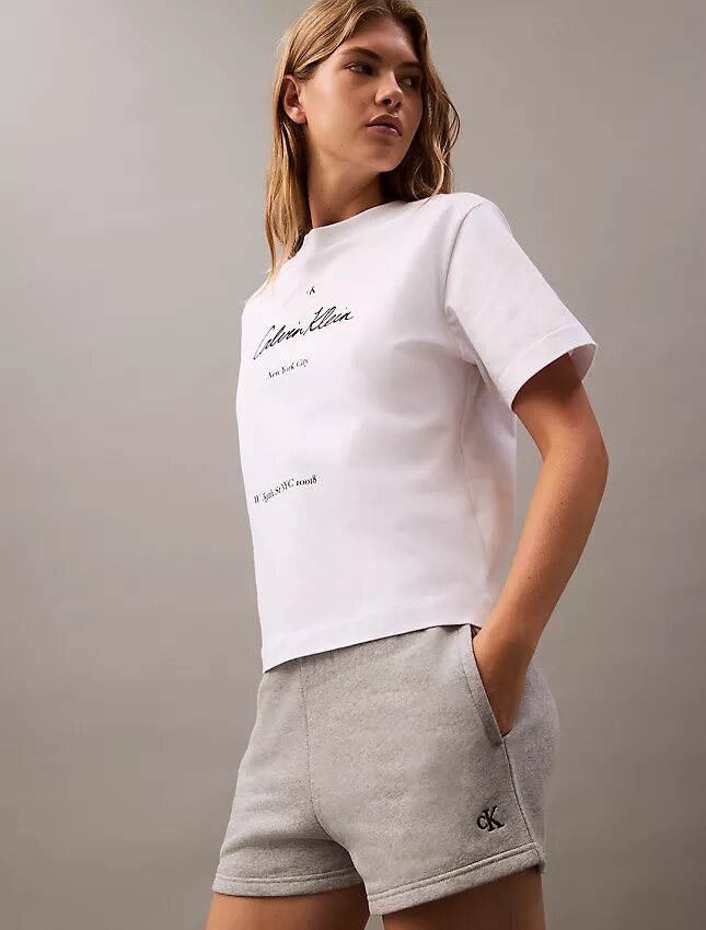 Pantaloncini in pile con logo Archive Pantaloncini in pile con logo Archive