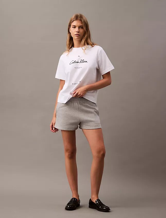 Pantaloncini in pile con logo Archive Pantaloncini in pile con logo Archive