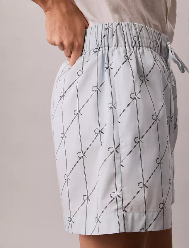 Pantaloncini in popeline di cotone stampato Pantaloncini in popeline di cotone stampato