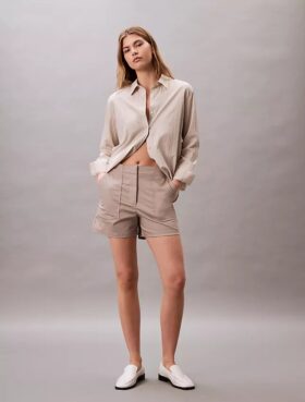 Pantaloncini in raso di cotone