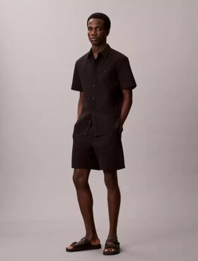 Pantaloncini in seersucker senza chiusura