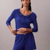 Pantaloncini leggeri a vita alta in maglia a nido d’ape Pantaloncini leggeri a vita alta in maglia a nido d’ape