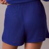 Pantaloncini leggeri a vita alta in maglia a nido d’ape Pantaloncini leggeri a vita alta in maglia a nido d’ape