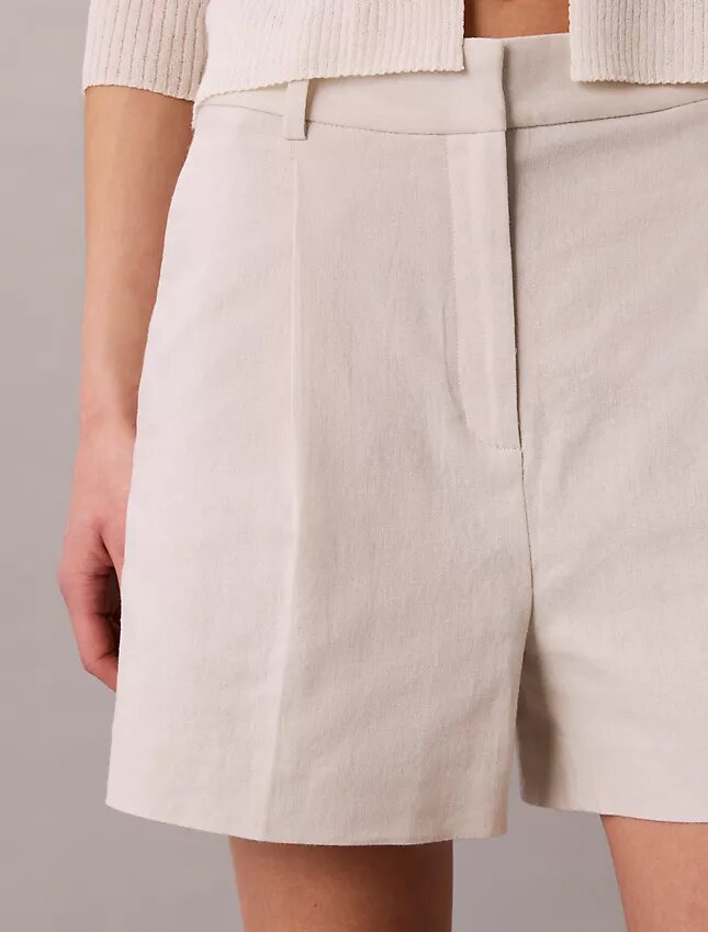 Pantaloncini sartoriali in misto lino Pantaloncini sartoriali in misto lino