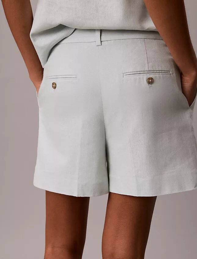 Pantaloncini sartoriali in misto lino Pantaloncini sartoriali in misto lino