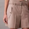 Pantaloncini utility in misto lana a spina di pesce Pantaloncini utility in misto lana a spina di pesce