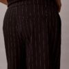 Pantaloni a gamba larga a righe in ponte Pantaloni a gamba larga a righe in ponte