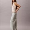 Pantaloni a gamba larga con coulisse in misto lino