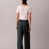 Pantaloni a gamba larga con coulisse in misto lino Pantaloni a gamba larga con coulisse in misto lino