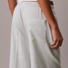 Pantaloni a gamba larga con coulisse in misto lino Pantaloni a gamba larga con coulisse in misto lino