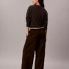 Pantaloni a gamba larga con coulisse in misto lino