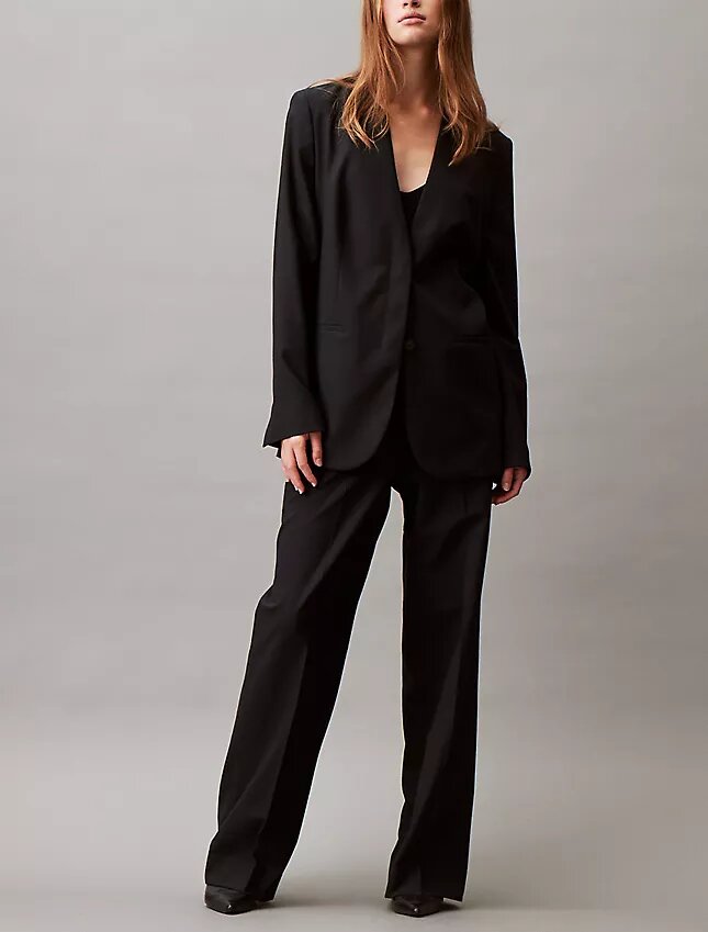 Pantaloni a gamba larga elasticizzati e raffinati Pantaloni a gamba larga elasticizzati e raffinati
