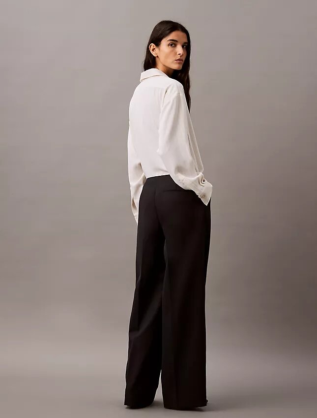 Pantaloni a gamba larga in crêpe Pantaloni a gamba larga in crêpe