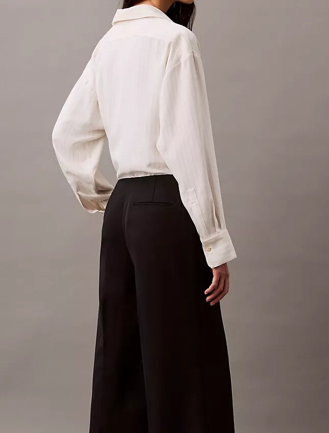 Pantaloni a gamba larga in crêpe Pantaloni a gamba larga in crêpe