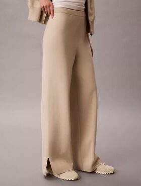 Pantaloni a gamba larga in maglia morbida