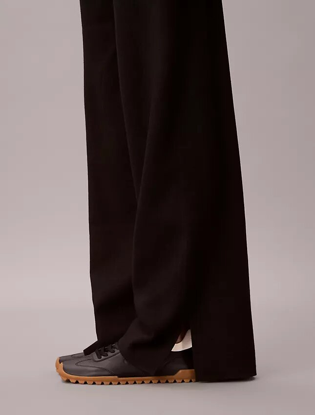 Pantaloni a gamba larga in maglia morbida Pantaloni a gamba larga in maglia morbida