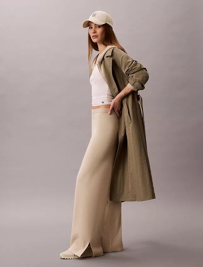 Pantaloni a gamba larga in maglia morbida Pantaloni a gamba larga in maglia morbida