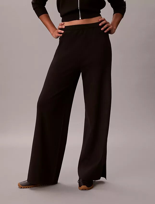 Pantaloni a gamba larga in maglia morbida Pantaloni a gamba larga in maglia morbida