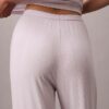 Pantaloni a gamba larga in Modal elasticizzato a trama larga Pantaloni a gamba larga in Modal elasticizzato a trama larga