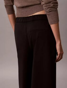 Pantaloni a gamba larga in ponte