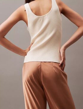 Pantaloni a gamba larga in raso stropicciato