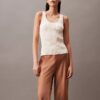 Pantaloni a gamba larga in raso stropicciato Pantaloni a gamba larga in raso stropicciato