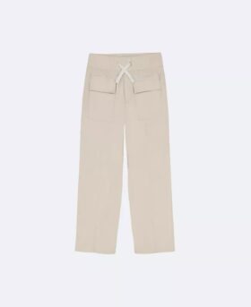 Pantaloni a gamba larga in twill da bambina