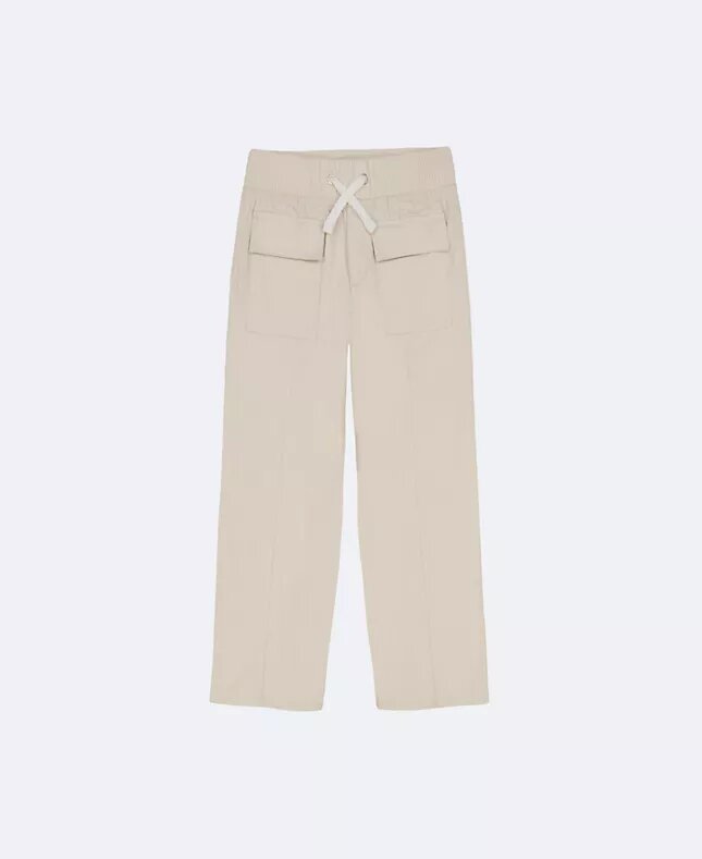 Pantaloni a gamba larga in twill da bambina Pantaloni a gamba larga in twill da bambina