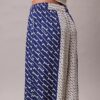 Pantaloni a gamba larga in twill di viscosa stampato