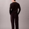 Pantaloni a gamba larga in velluto a coste con pieghe Pantaloni a gamba larga in velluto a coste con pieghe