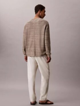 Pantaloni a pieghe in misto lino