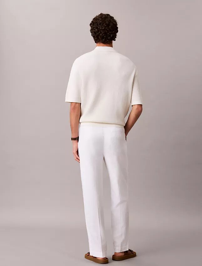 Pantaloni a pieghe in misto lino Pantaloni a pieghe in misto lino