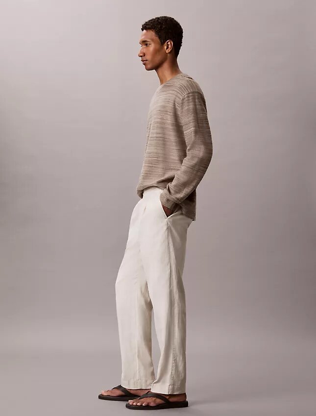 Pantaloni a pieghe in misto lino Pantaloni a pieghe in misto lino