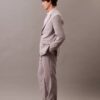 Pantaloni a pieghe in misto lino