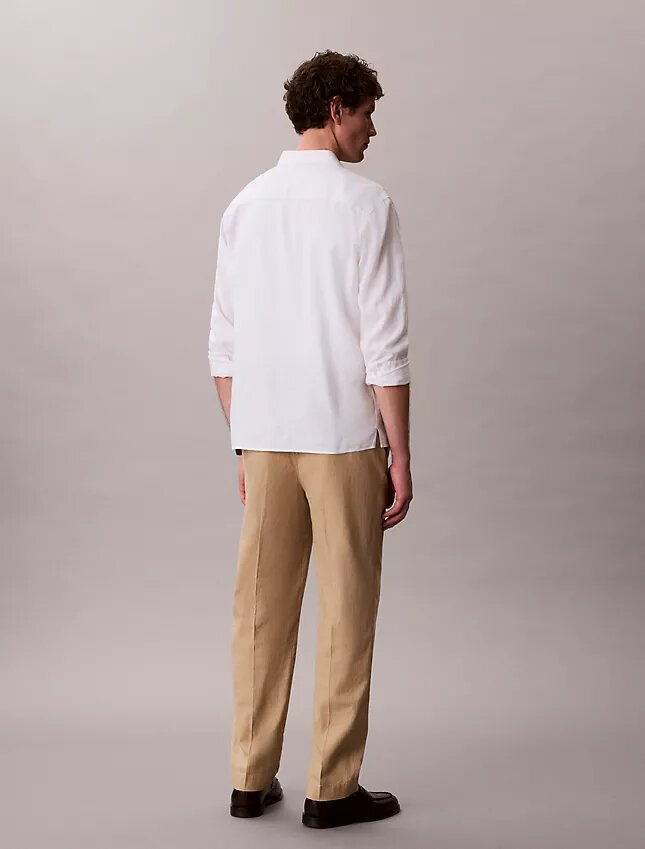 Pantaloni a pieghe in misto lino Pantaloni a pieghe in misto lino