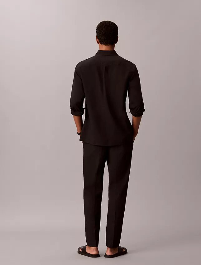 Pantaloni a pieghe in misto lino Pantaloni a pieghe in misto lino