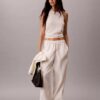 Pantaloni a vita elastica in doppia garza Pantaloni a vita elastica in doppia garza