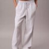 Pantaloni a vita elastica in doppia garza Pantaloni a vita elastica in doppia garza