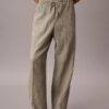 Pantaloni a vita elastica in doppia garza Pantaloni a vita elastica in doppia garza