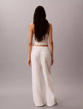 Pantaloni a vita elastica in doppia garza
