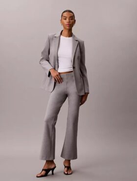 Pantaloni a zampa in ponte