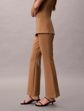 Pantaloni a zampa in ponte