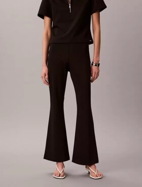 Pantaloni a zampa in ponte