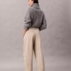 Pantaloni a zampa in twill di cotone elasticizzato Pantaloni a zampa in twill di cotone elasticizzato
