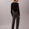 Pantaloni alla caviglia affusolati a righe con coulisse Pantaloni alla caviglia affusolati a righe con coulisse