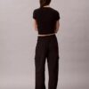 Pantaloni cargo a gamba larga da pendolare